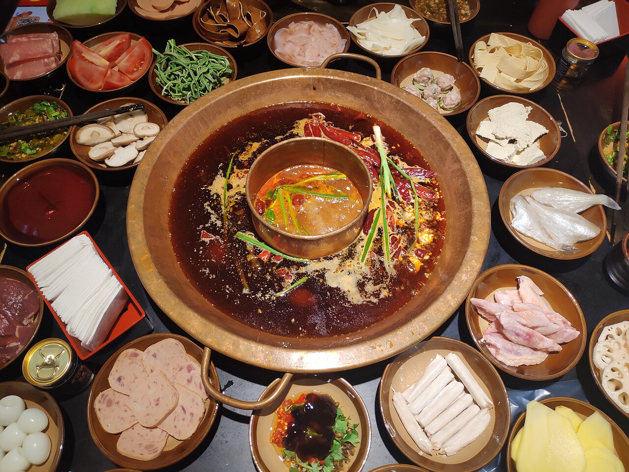 Gengdu's Hot Pot in a Chinese restaurant in Amsterdam