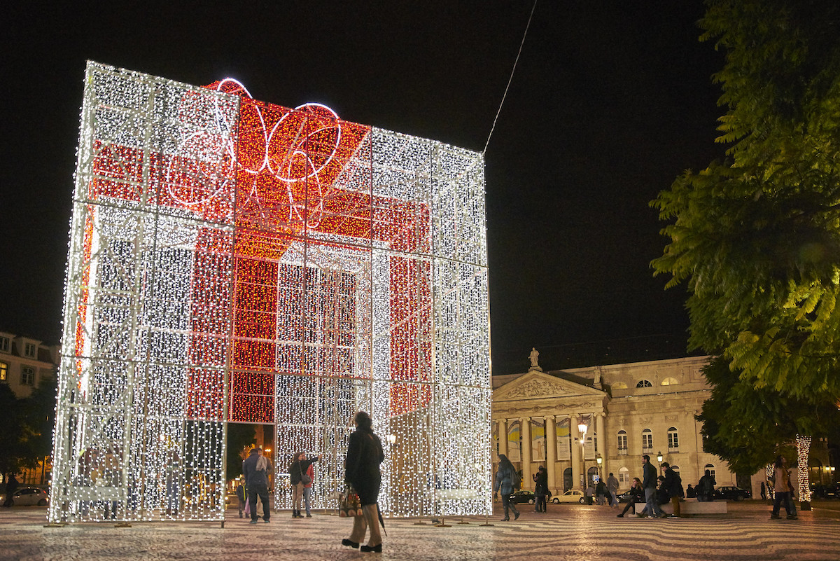 Christmas lights in Lisbon