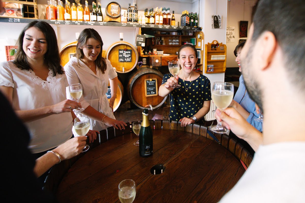 Enjoying french wine