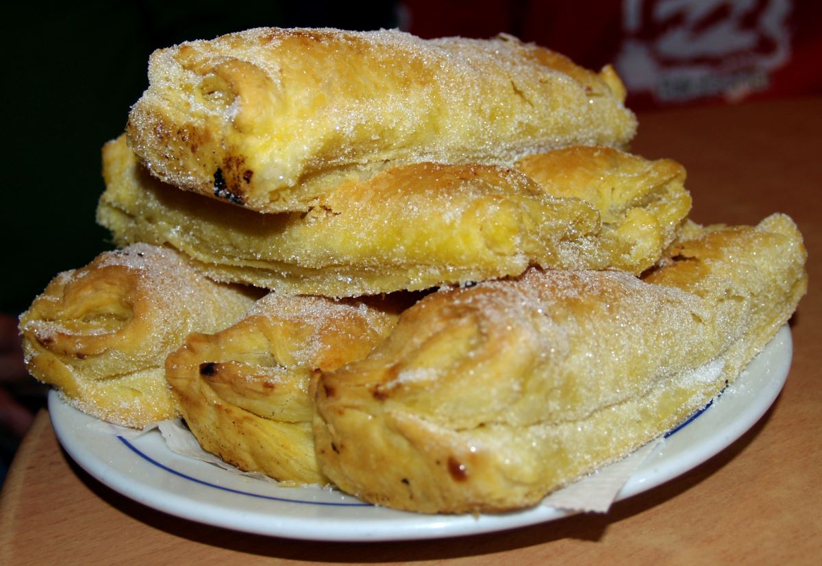 A plate of travesseiro at Casa Piriquita, one of the best restaurants in Sintra.