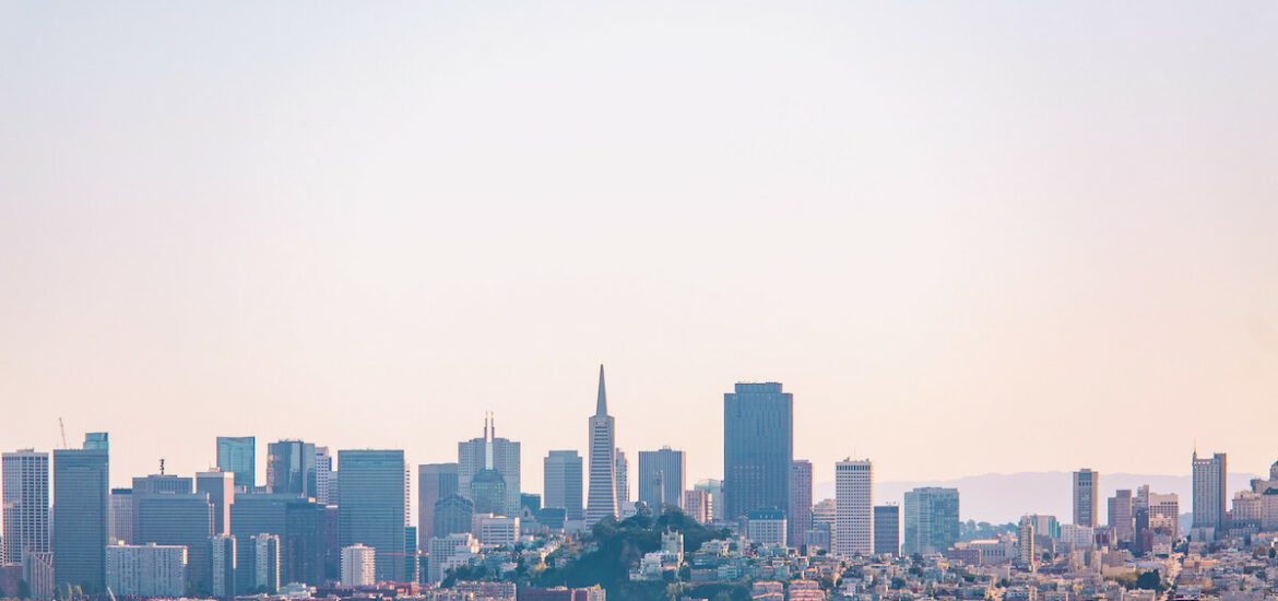 View of the San Francisco skyline from Angel Island