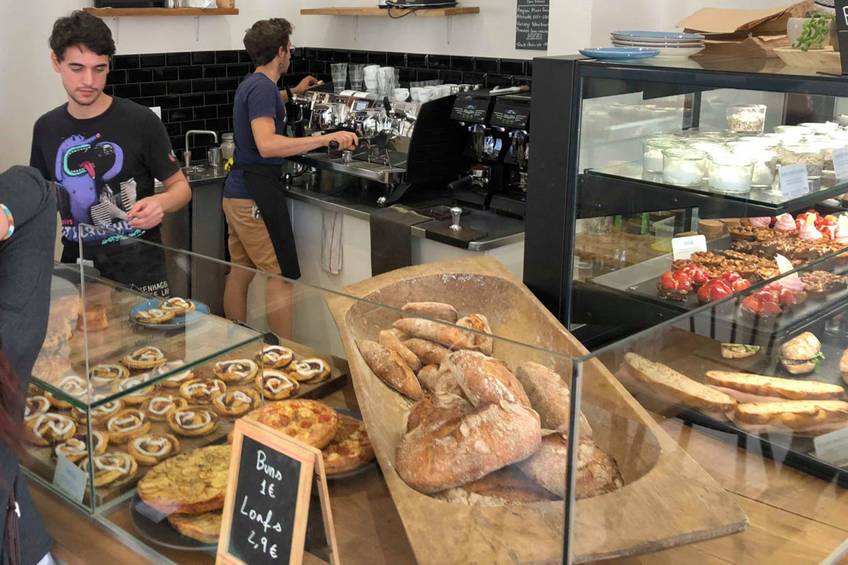 Copenhagen Coffee Lab, pictured here, has some of the best coffee in Lisbon!