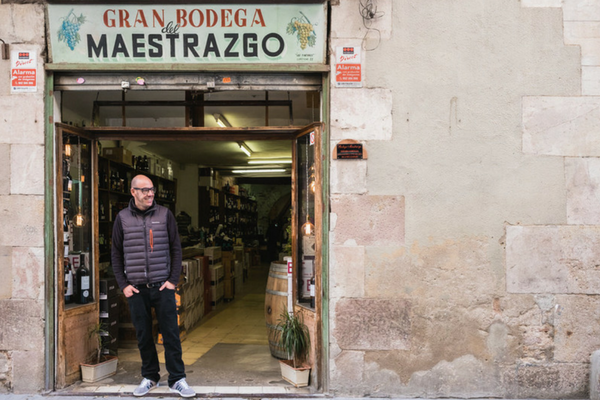 José, owner of Bodega Maestrazgo wine shop in Barcelona