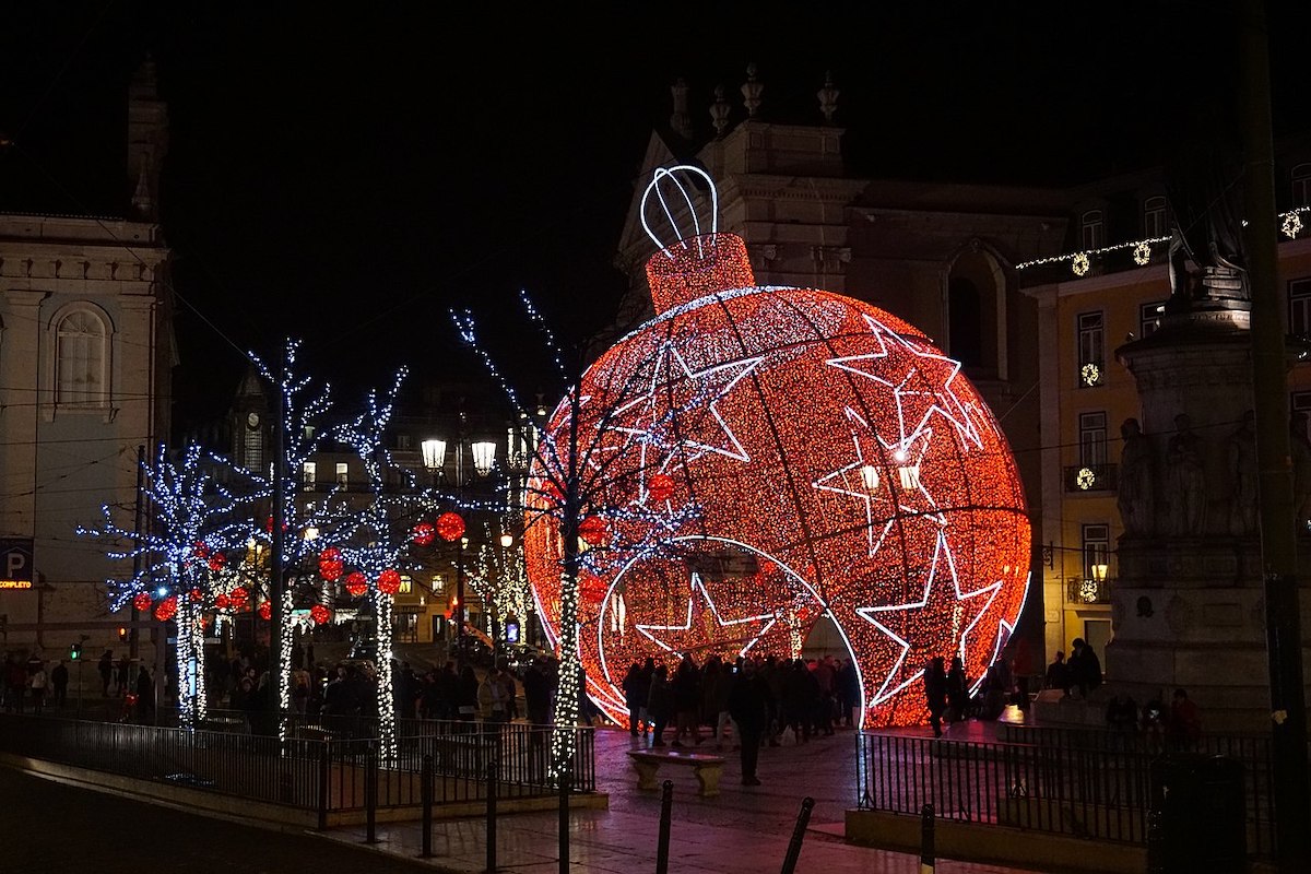 Christmas lights in Lisbon