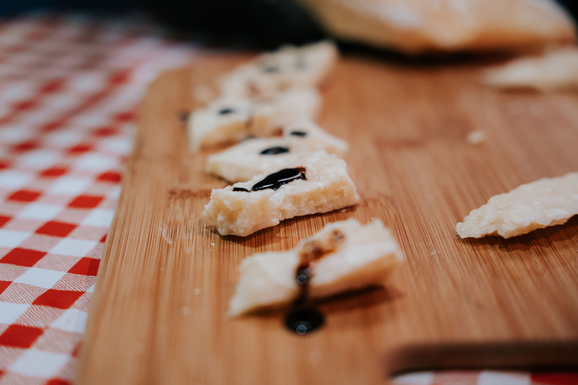 Small bites with Modena balsamic vinegar