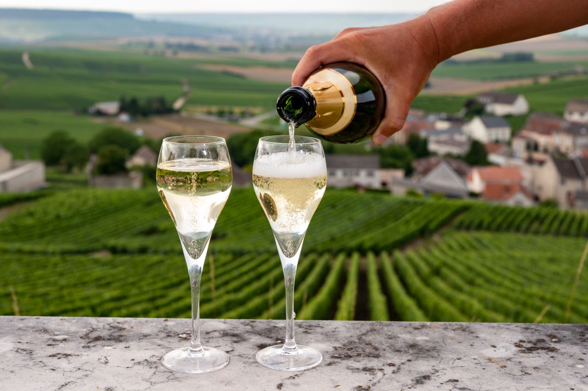 champagne being poured