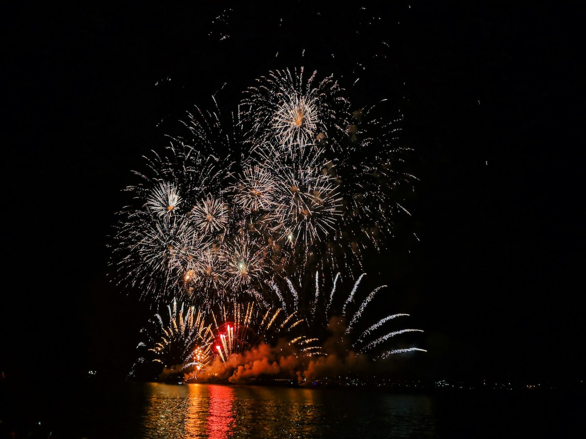 Fireworks in Lisbon in December