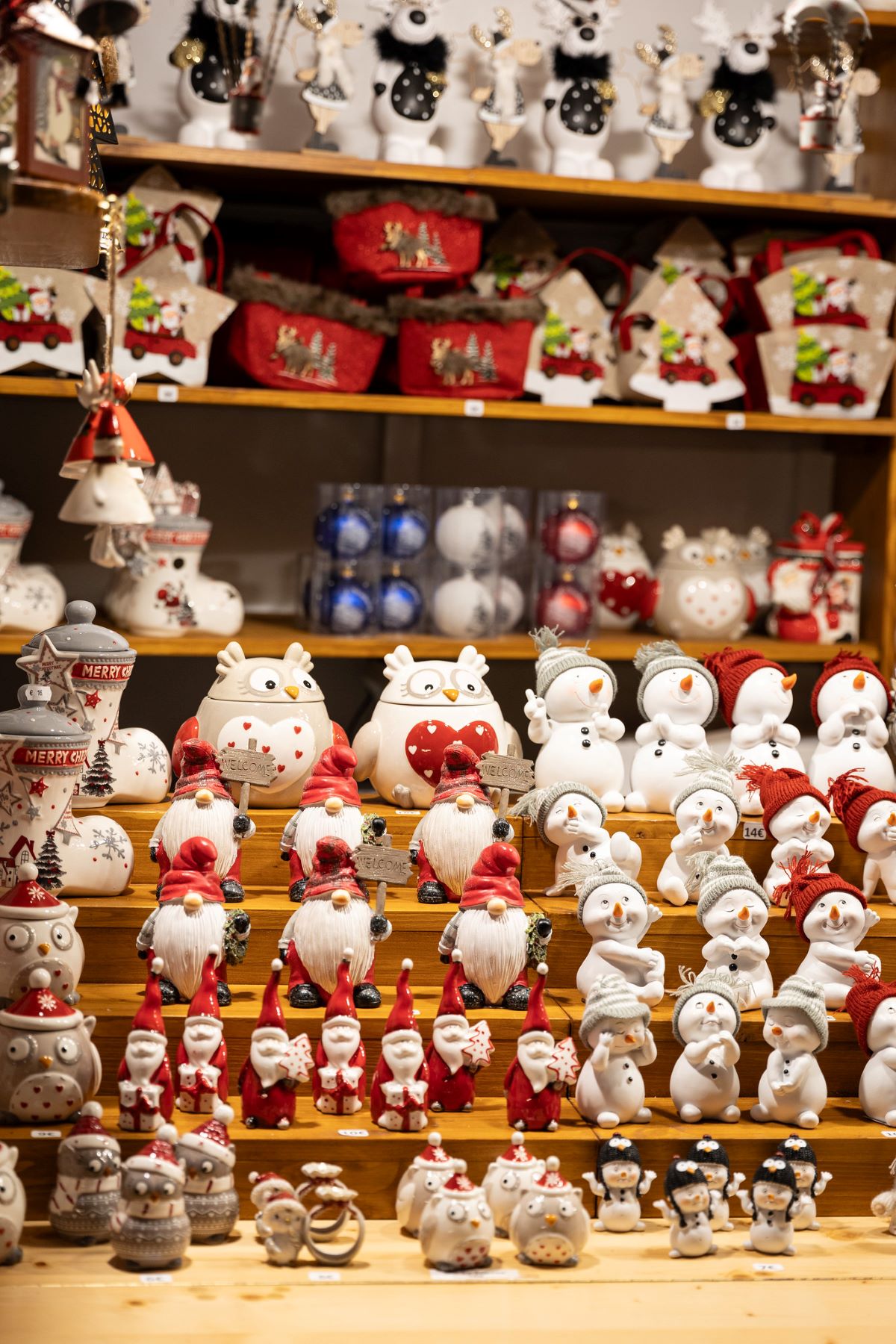 figurines at Christmas market in Paris