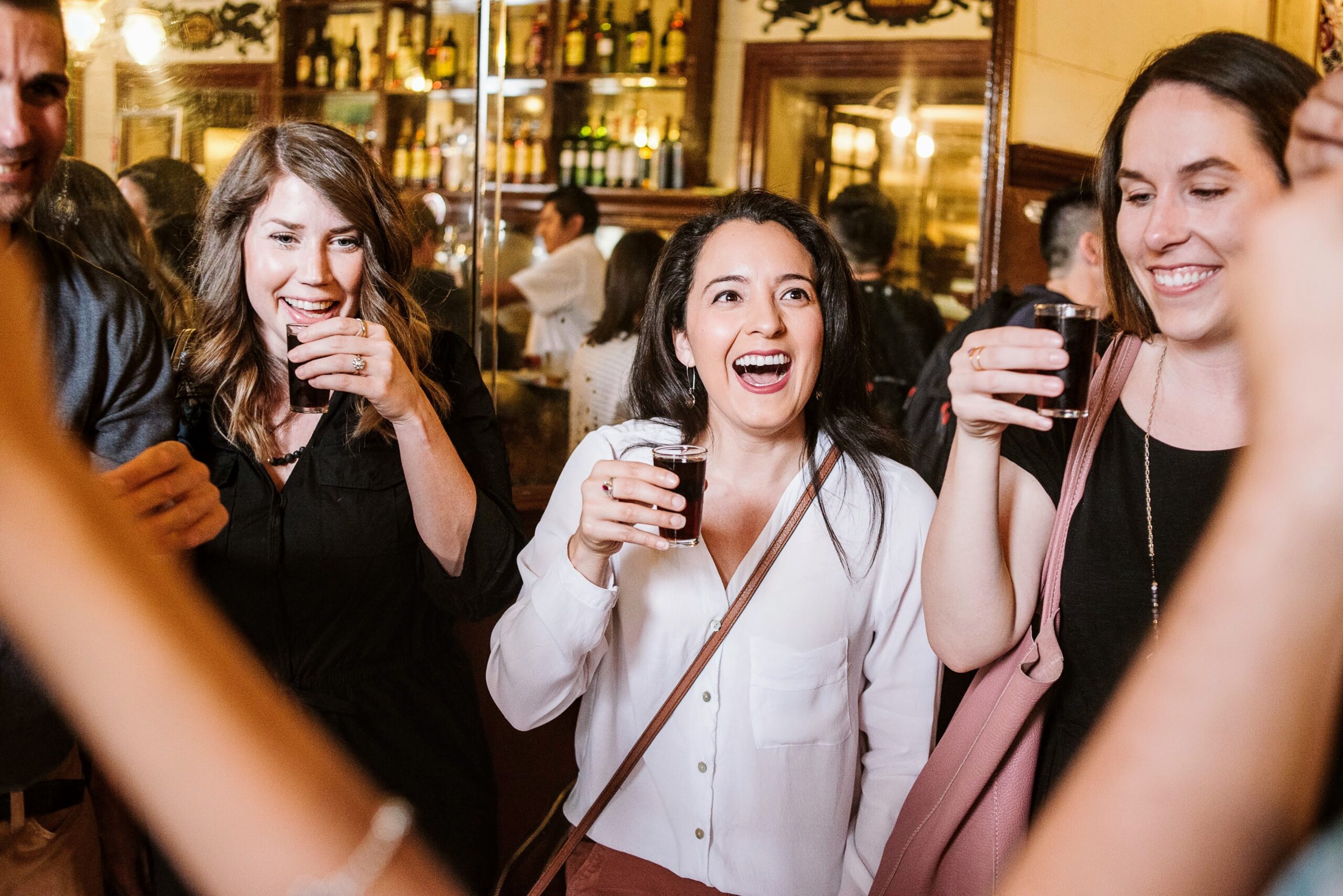 friends at a food tour