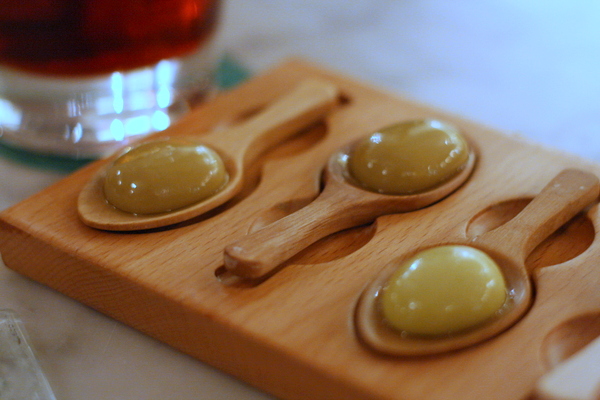 Spherical olives bar 1900 Barcelona vermouth