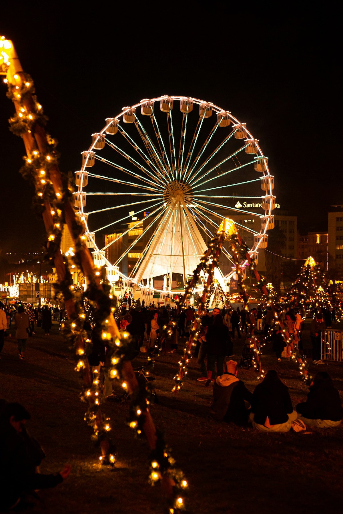 Christmas lights in Lisbon in December