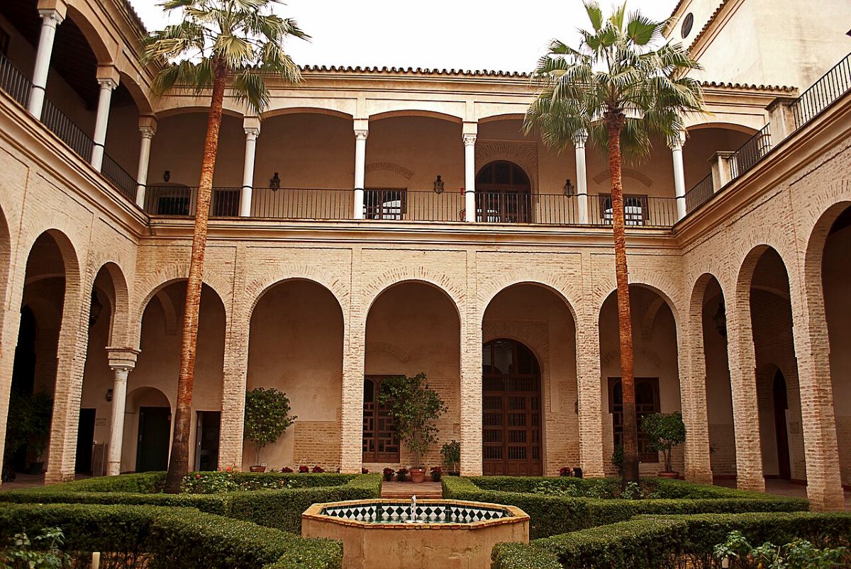 Courtyard of the Palacio de los Marqueses de la Algaba in Seville. 