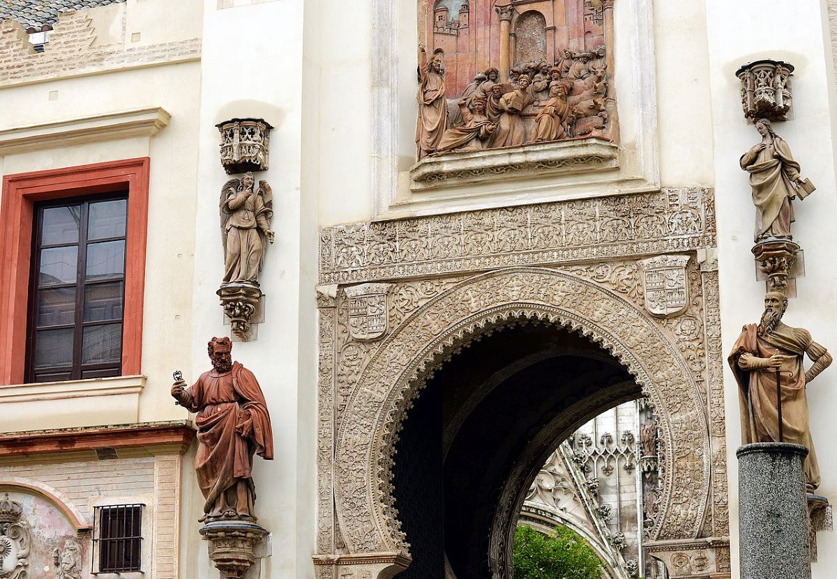 The entrance to visiting the Seville cathedral-The Door of Forgiveness in Seville 