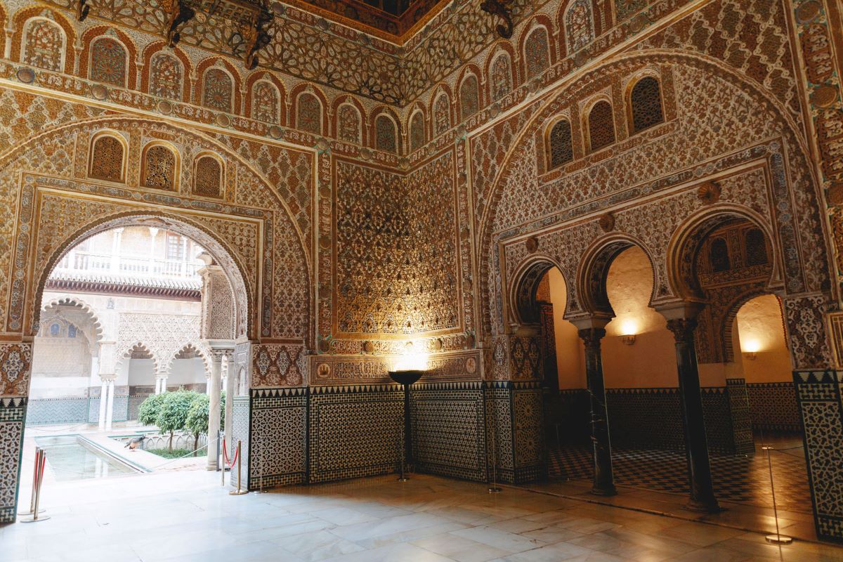 An inside view of Seville's Alcazar.