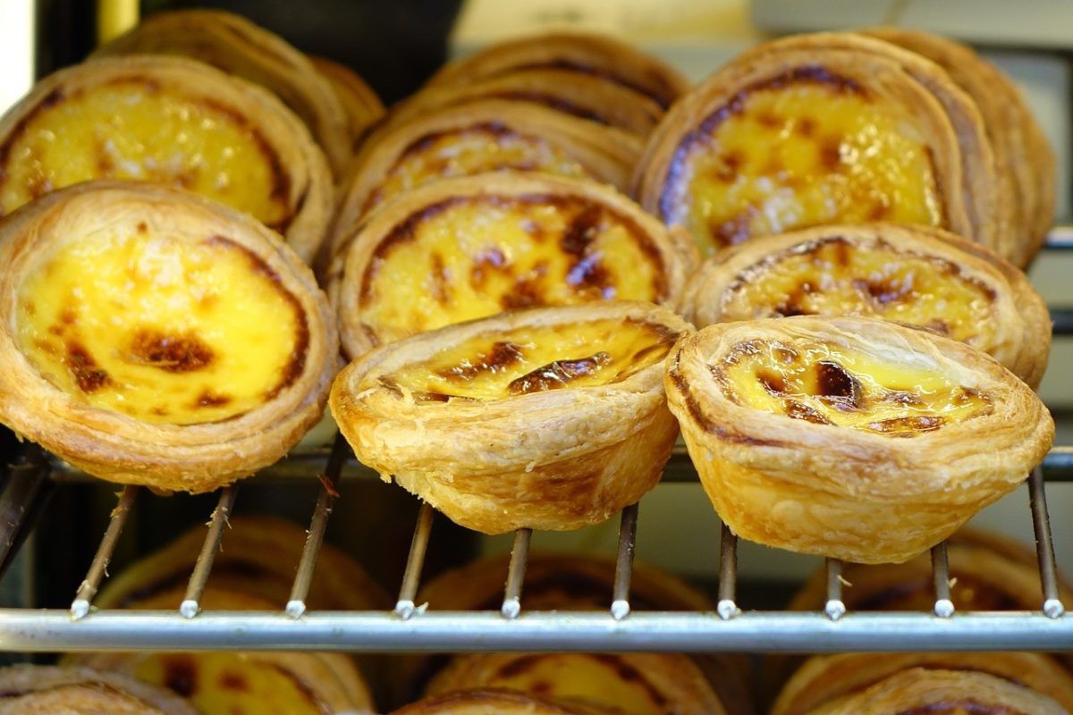 Pastéis de nata, pictured here, are Portugal's famous custard tart—and sampling them is one of the best things to do in Lisbon.