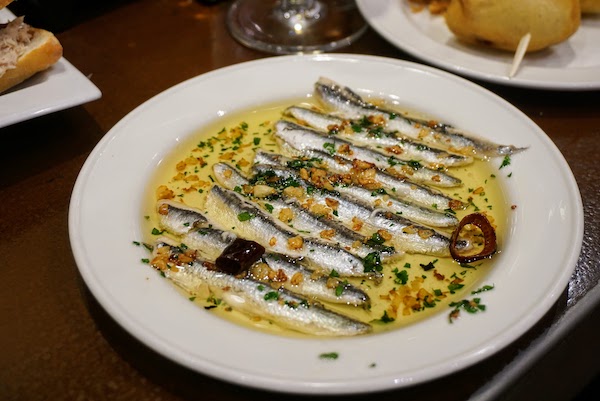 Anchovies at La Espiga bar