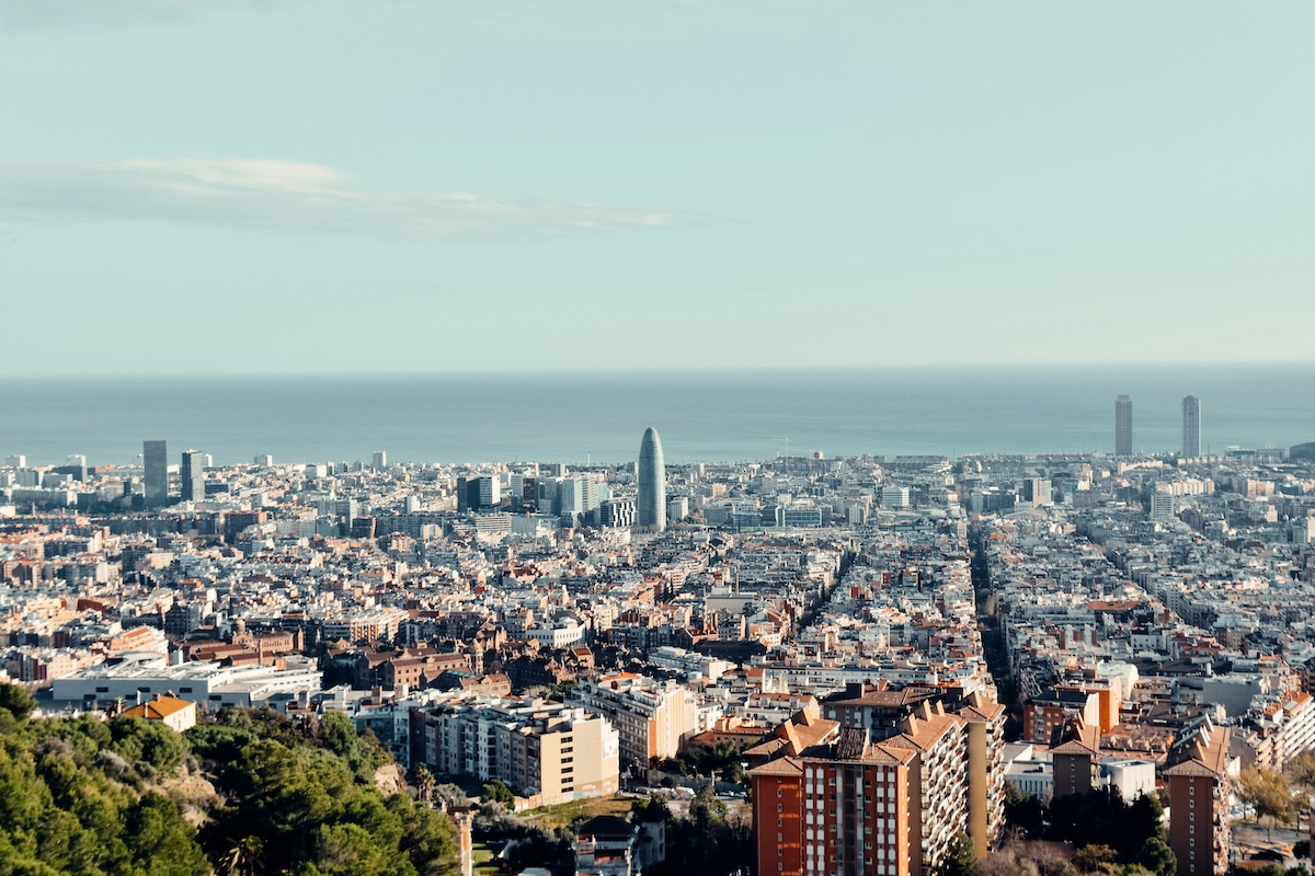 barcelona seen from a distance