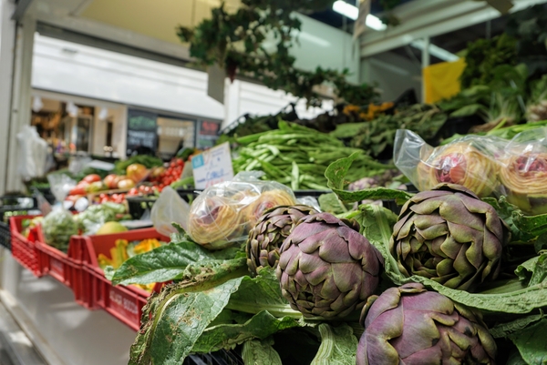 Artichokes in Rome are a favorite product at the local market.