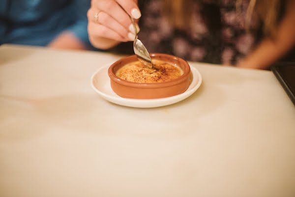 Eating crema catalana