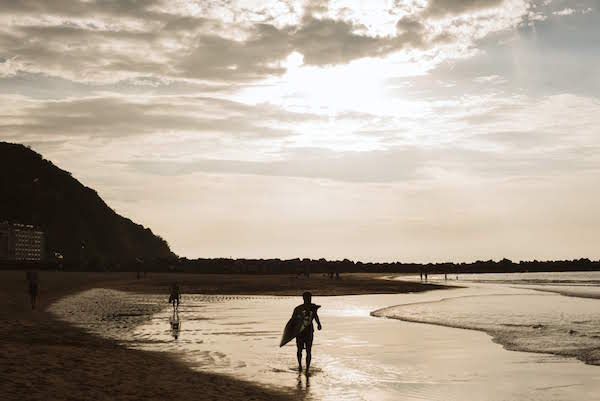 One of the best beaches in San Sebastian for surfers is Zurriola Beach, a fun and youthful hangout with great waves.