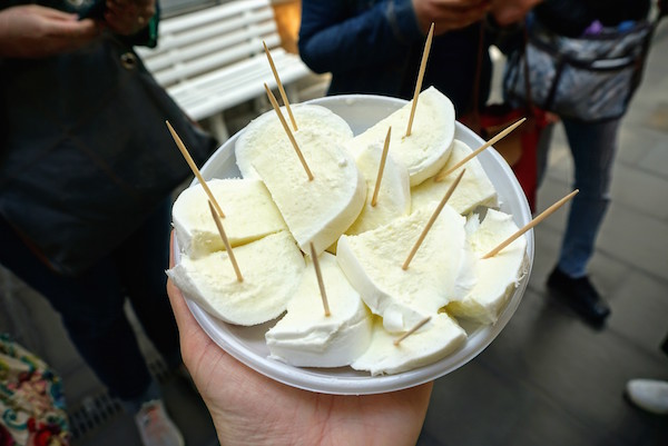 Buffalo mozzarella is one of our favorite Italian cheeses.