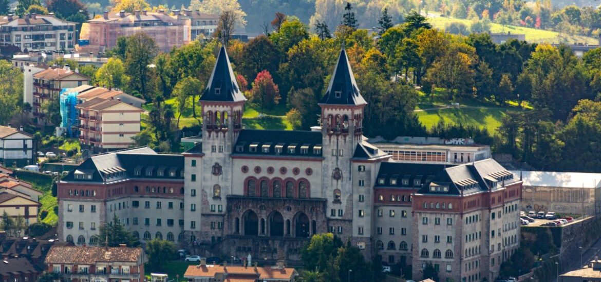 Seminario Diocesano in San Sebastian in fall.