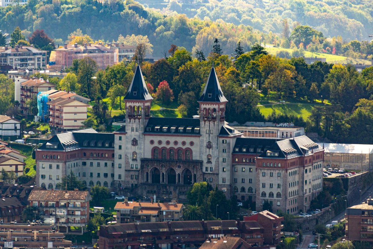 Seminario Diocesano in San Sebastian in fall.