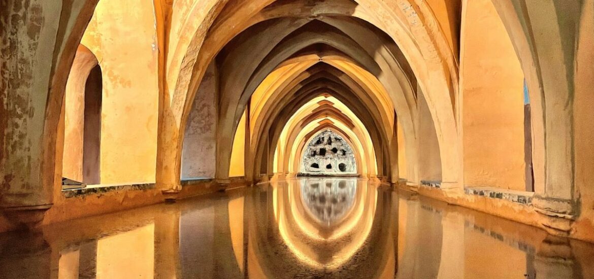 Underground baths at Real Alcazar in Seville.