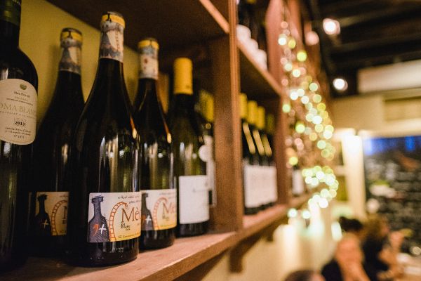 The selection at a wine bar on the Devour Paris wine tasting tour