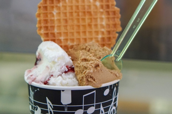 A cup of gelato in Rome