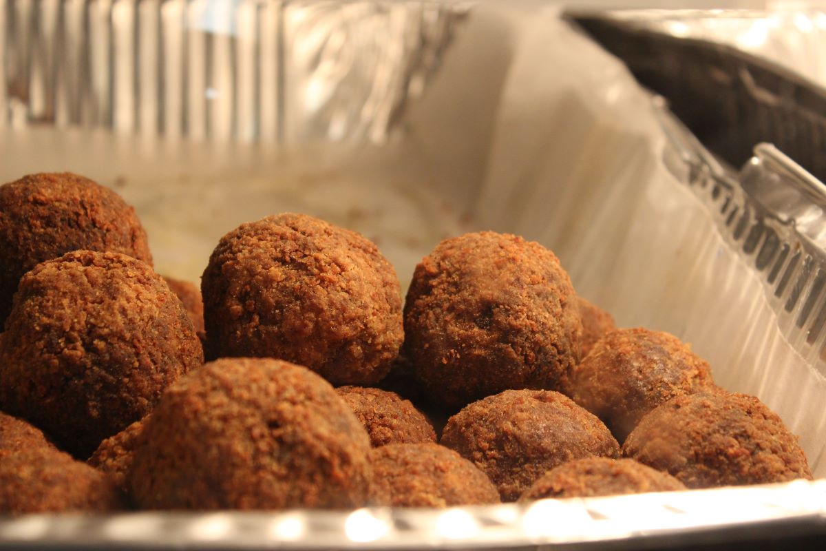 Louisiana Crawfish Boudin Balls at Biscuits and Buns on Banks