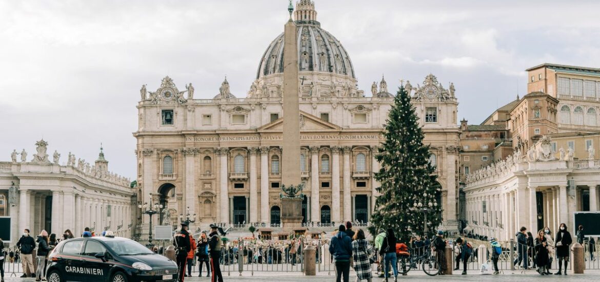 Christmas tree in the Vatican City in Rome.