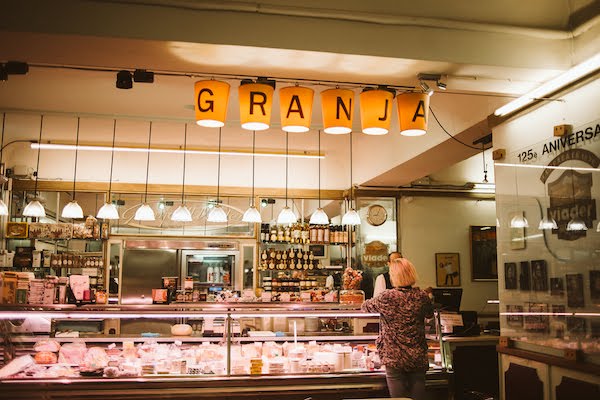 Inside Granja Viader cafe in Barcelona
