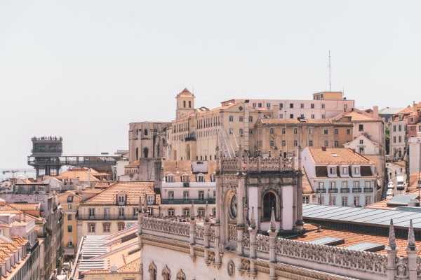 A different angle of iconic buildings showing Lisbon off the beaten path