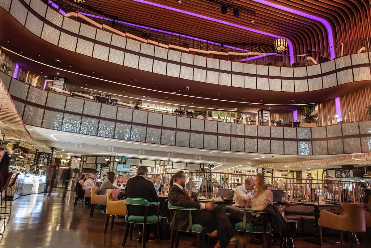 The massive Platea food hall is one of the most legendary places for tapas in Barrio Salamanca.