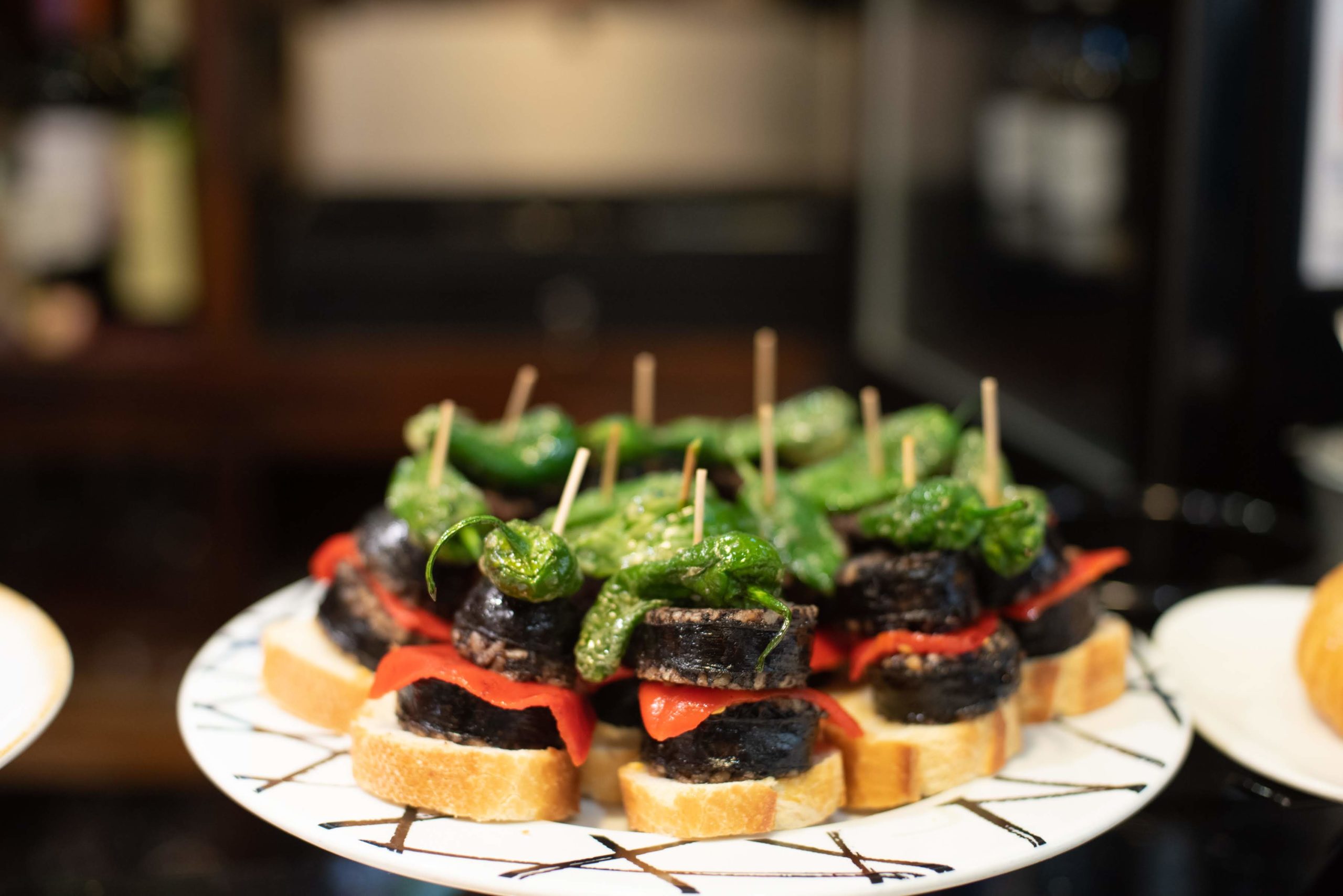 Pintxos on a plate