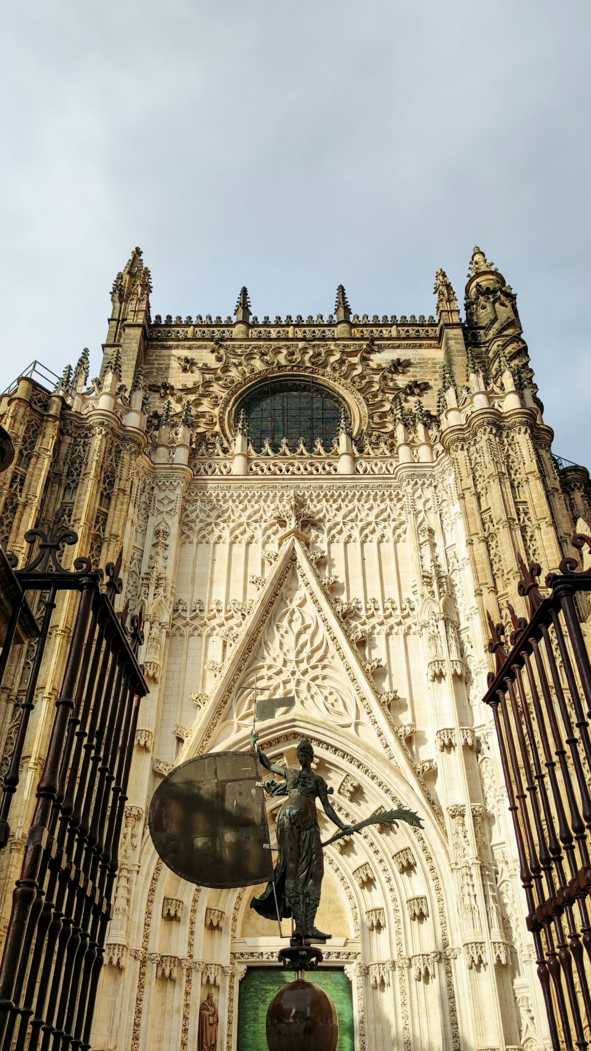 The exterior of Seville's cathedral. 