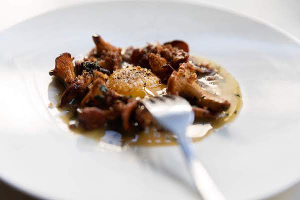 Plate of food at a French restaurant