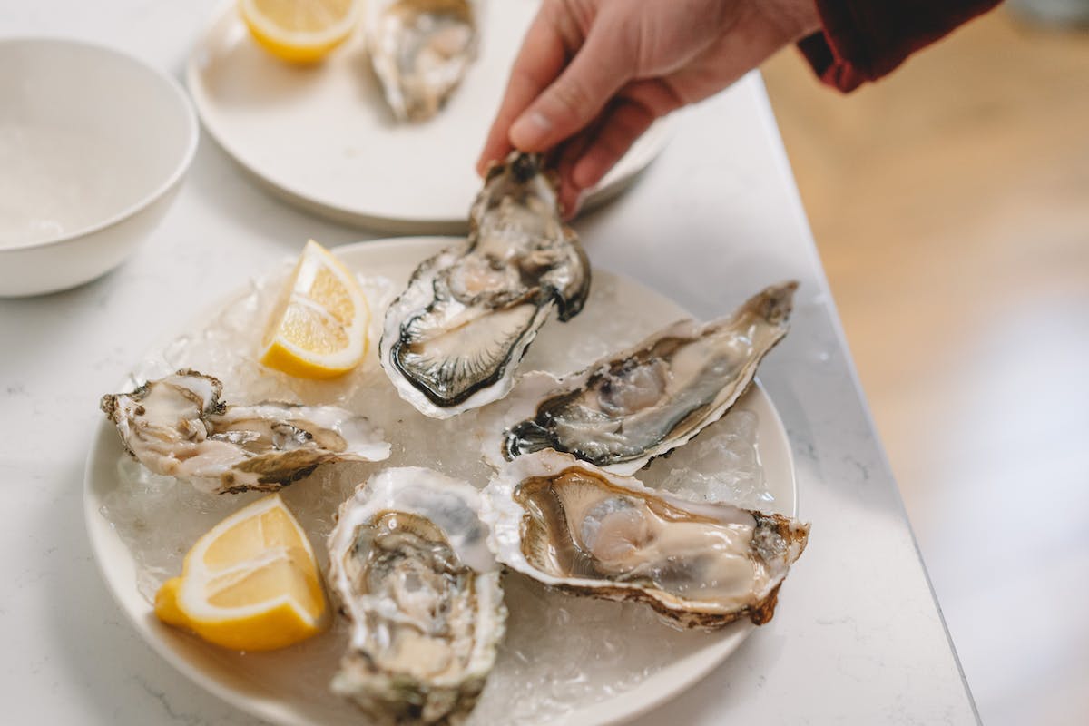 oysters with hand Basque Christmas foods