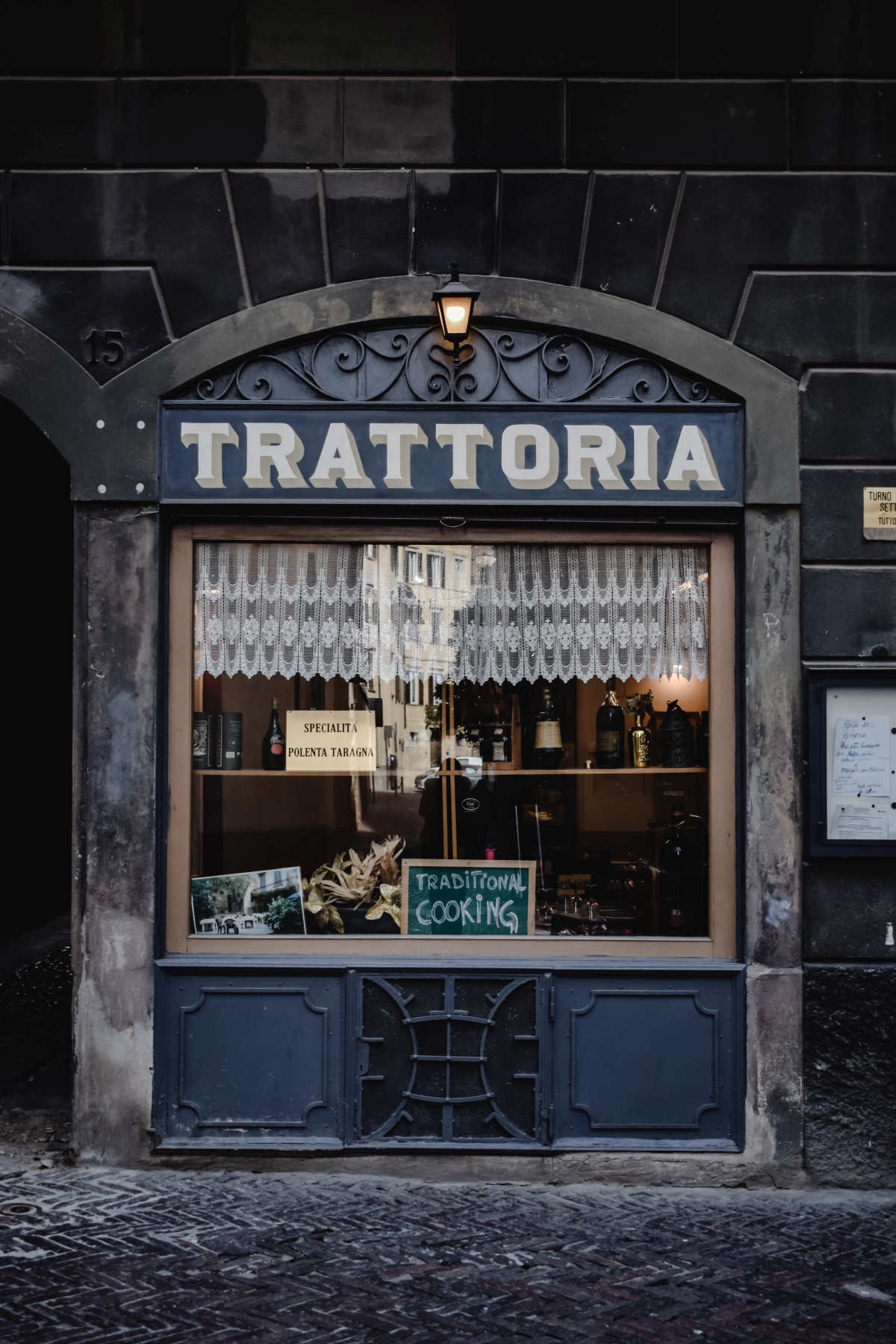 Entrance to trattoria 