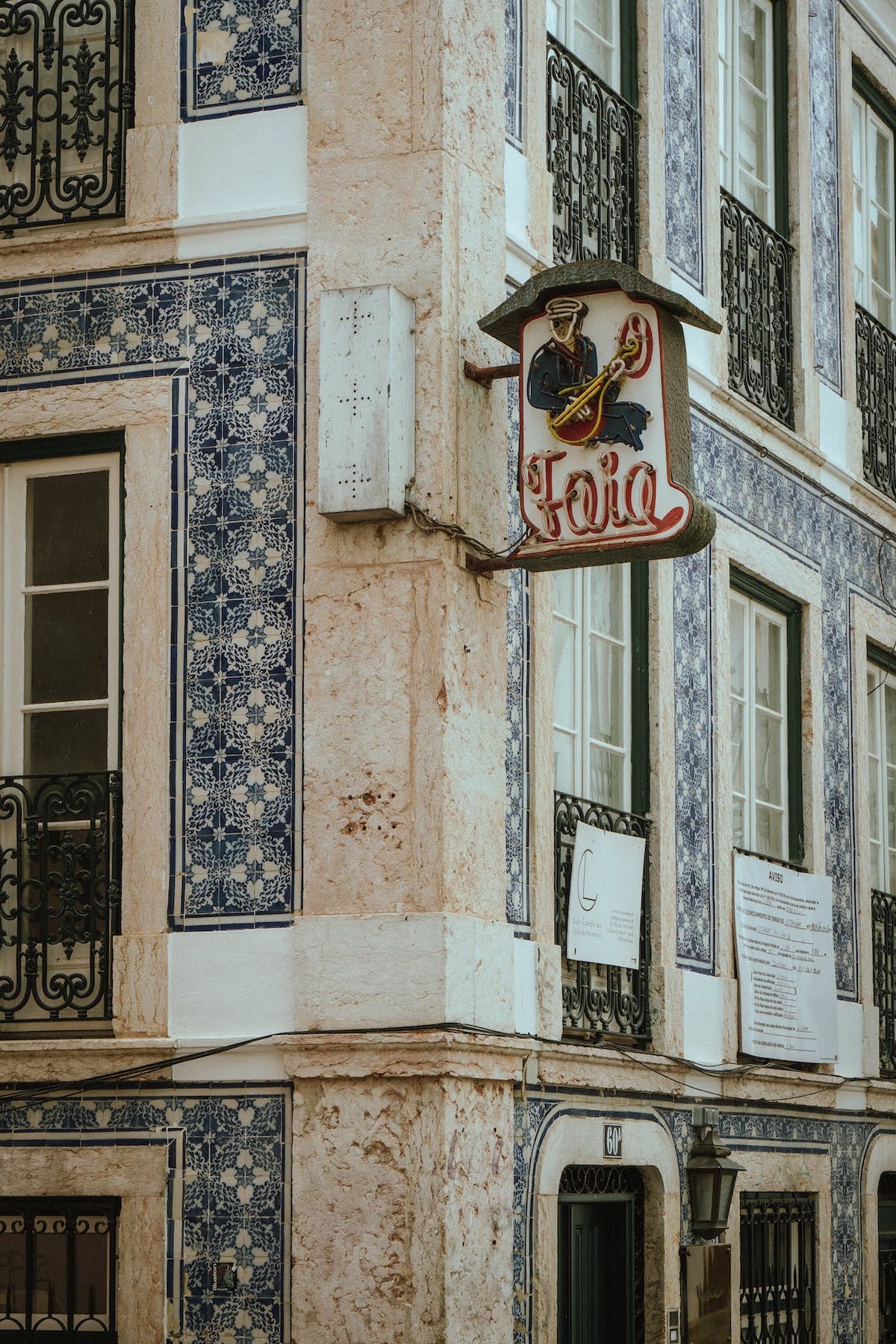 Fado sign in Lisbon street
