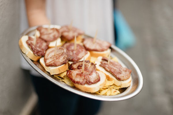 Grilled pork sirloin tapas in Seville