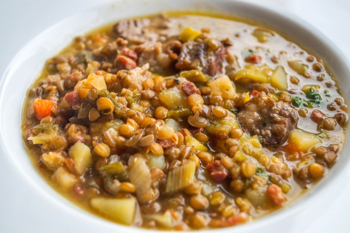 vegetable and lentil soup