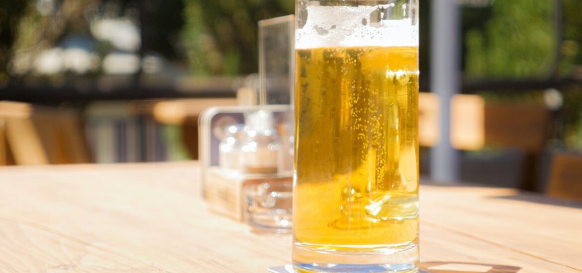 Spritzenhaus33 is one of the only beer gardens in NYC to serve Staropramen.