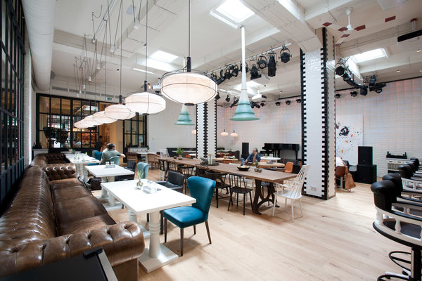 Interior of Artte restaurant and tea room in Barcelona