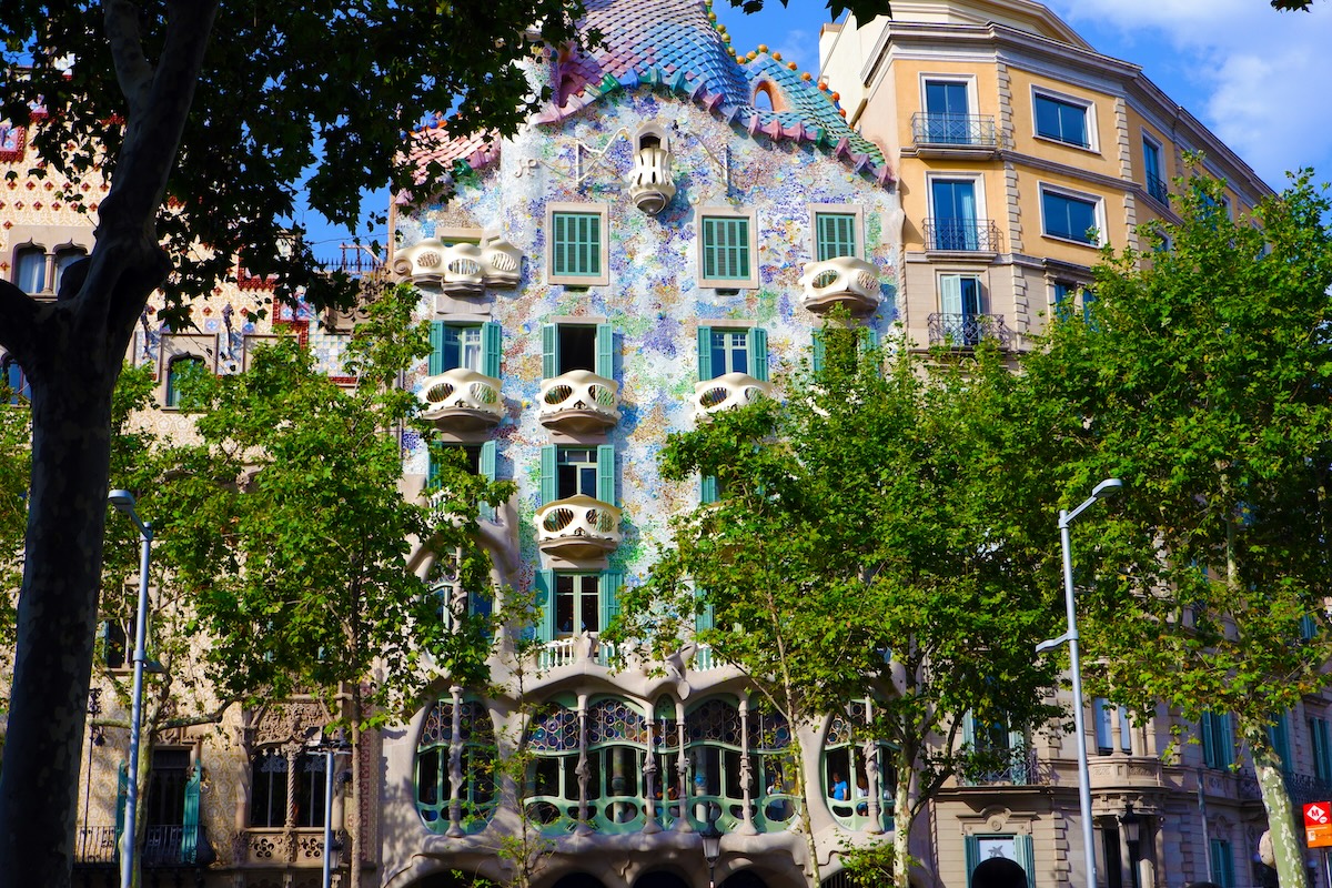 building with interesting design which makes the balconies look like skulls