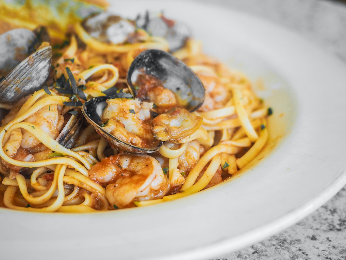 Pasta with seafood