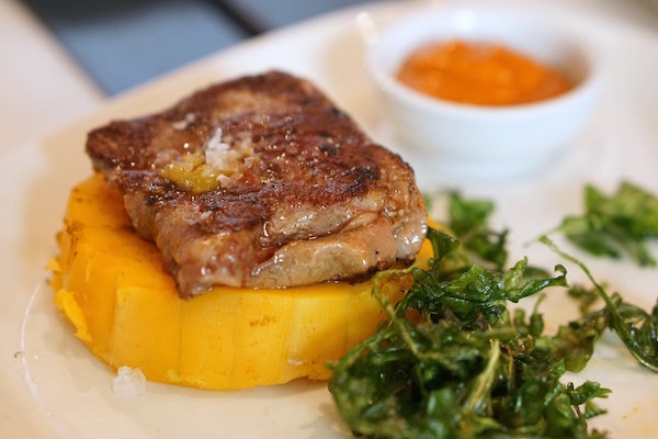 Iberian pork steak at Vinería San Telmo in Madrid