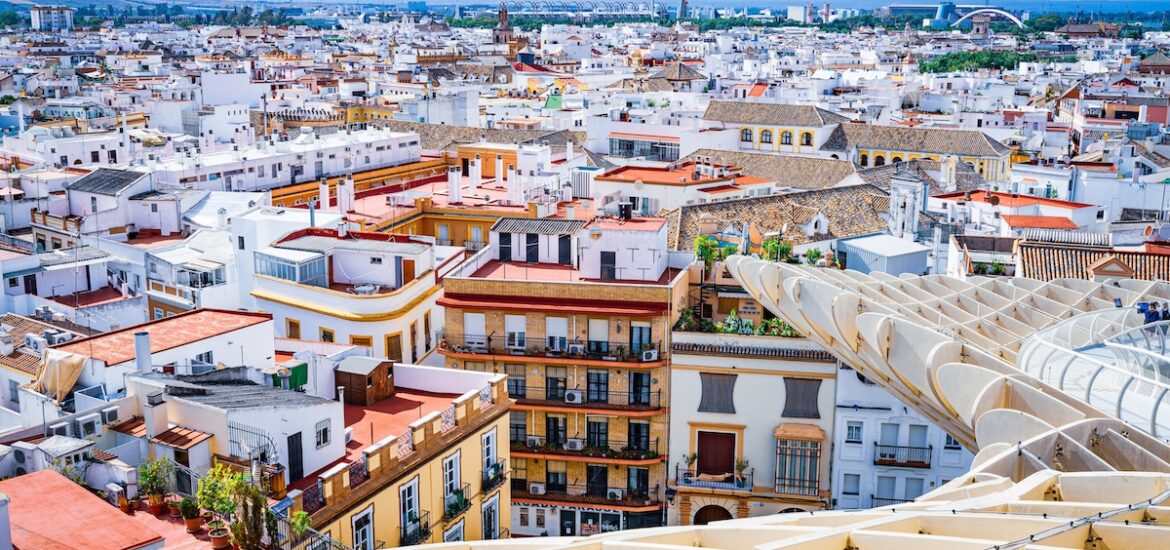 aerial view of sevilla