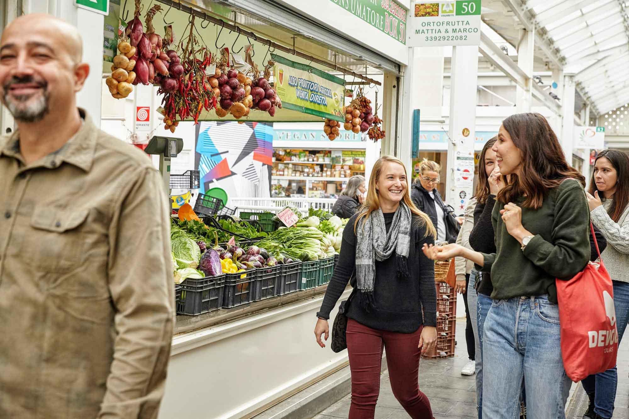 Explore the Testaccio market on our food tour in Rome for kids.